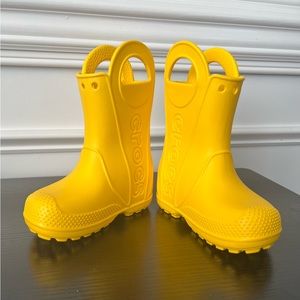 NWOT Crocs Rain Boots in Yellow